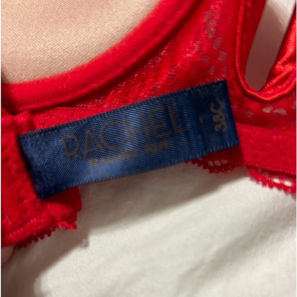 ❤️NWOT Beautiful Red Bra by Rachel 38C - Picture 2 of 4